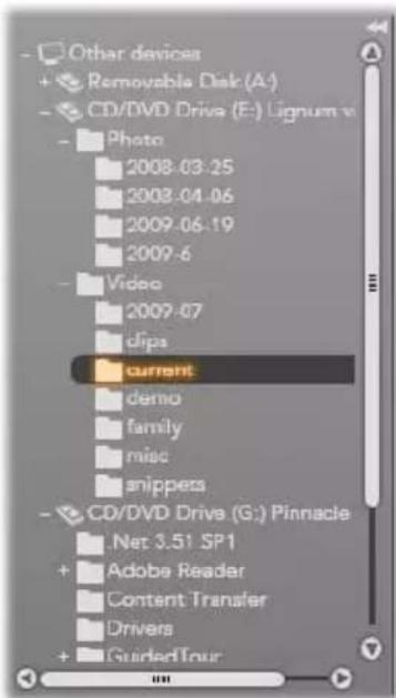 Avid Studio 14 - El navegador de carpetas y archivos de medios - 1