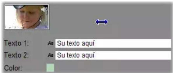 Texto 1: Aa Su texto aquí Texto 2: Aa Su texto aquí Color: