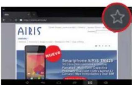 AIRIS OnePad 740 - MARCAR UNA WEB COMO FAVORITA. - 1