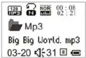 128 HPS NOR 00 : 08 02 : 21 Mp3 Big Big World. mp3 03-20 31
