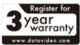 DataVideo CAP-2 - Three Year Warranty - 1