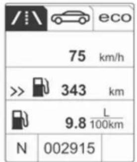 /\eco 75 km/h >> 343 km 9.8 L/100km N 002915