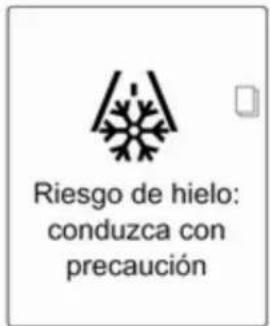 Riesgo de hielo: conduzca con precaución