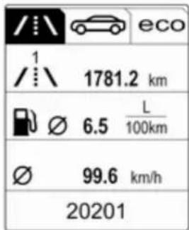 /\eco 1/1781.2 km Ø 6.5 L/100km Ø 99.6 km/h 20201