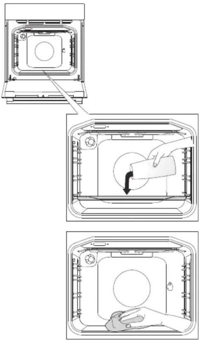 GORENJE BO76SYW - UTILIZACIÓN DE LA FUNCIÓN AQUA CLEAN PARA LIMPIAR EL HORNO - 1