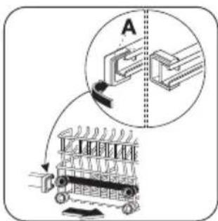 ZANUSSI ZDF3010X - Ajuste de la altura del cesto superior - 2
