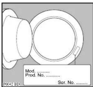 Mod. ...... Prod. No. ...... Ser. No. ...... P0042 BD