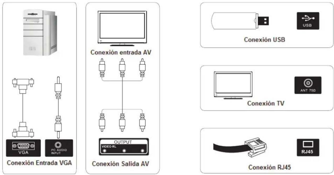 Grunkel LED-500 SMT - Terminales del TV - 12