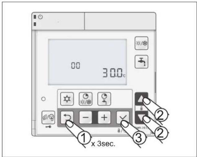 Baxi 10MR - Visualización variables de funcionamiento bomba de calor desde teclado a distancia - 1
