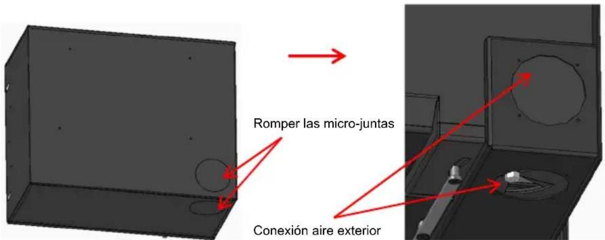Baxi Idesia 1100 - Entrada de aire para la combustión - 2