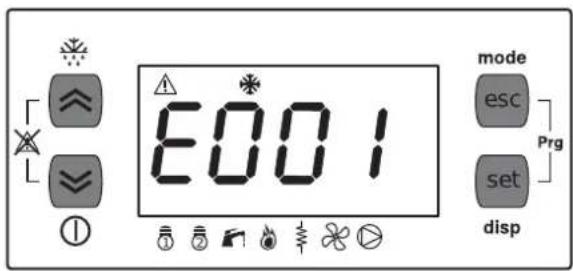 Baxi PBM2-I 20 - Presencia de una alarma - 1