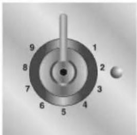 Circular mechanical component with numbered parts and a pointer, no visible text or symbols.