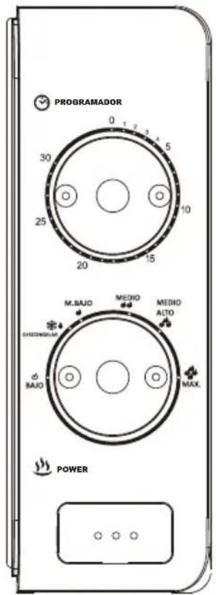 PROGRAMADOR 0 1 2 3 4 5 30 25 20 15 10 M.BAJD MEDIO MEDIO AUTO SHEMOMAUM BAJO MAX. POWER