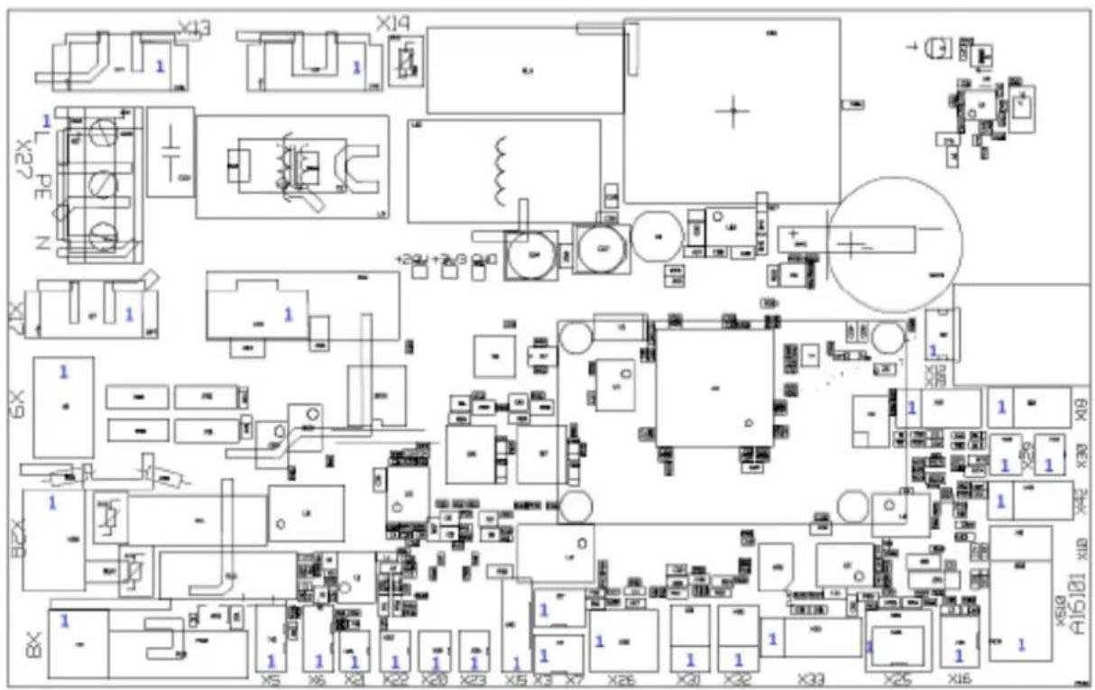Alimentación fan 1 Alimentación fan 2 Botón reset Alimentación eléctrica Alimentación precalentamiento Selector 3V Actuador pozo canadiense Salida rele fallo Comunicación PC Sin uso Sin uso Sin uso Sin uso Salida señal postcalentamiento 0-10V Control fan 1 Control fan 2 Sonda temperatura impulsión Sonda temperatura aire al exterior Sonda temperatura aire nuevo exterior Sonda temperatura extracción Sin uso Entrada señal domótica Conexionado motor bypass Contacto seco domótica Selección modo espejo