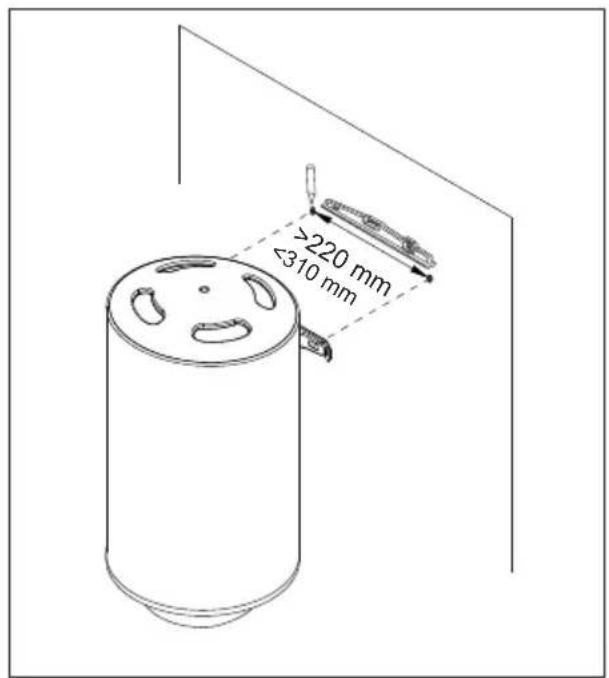>220 mm ≤310 mm