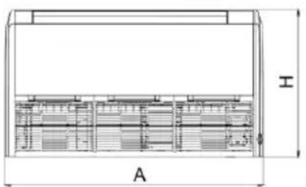 DAITSU ABD 12K - Dimensión de la unidad interior - 1