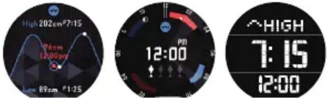 CASIO Pro Trek Smart WSD-F20SX - Uso del gráfico de mareas - 1