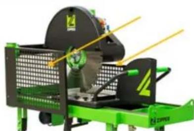 Industrial machine with green frame and black components, no visible text or symbols