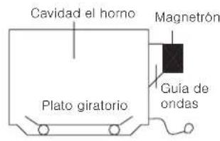 Cavidad el horno Magnetrón Plato giratorio Guía de ondas