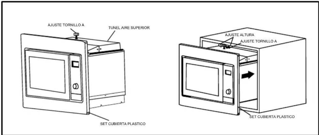 AJUSTE TORNILLO A TUNEL AIRE SUPERIOR SET CUBIERTA PLASTICO AJUSTE ALTURA AJUSTE TORNILLO A SET CUBIERTA PLASTICO