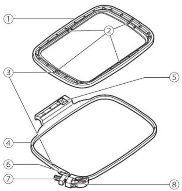 ALFA CREA - Visión general del aro de bordado - 1