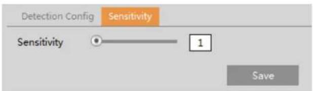 Detection Config Sensitivity Sensitivity 1 Save