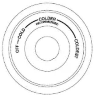 OFF-COLD COLDER RECOMMENDED COLEDEST