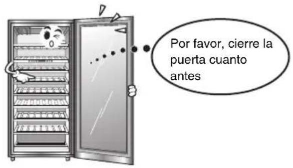 Por favor, cierre la puerta cuanto antes