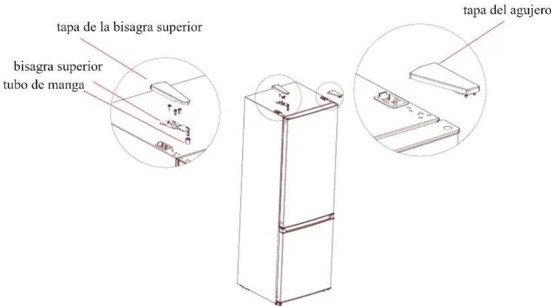 tapa de la bisagra superior bisagra superior tubo de manga tapa del agujero