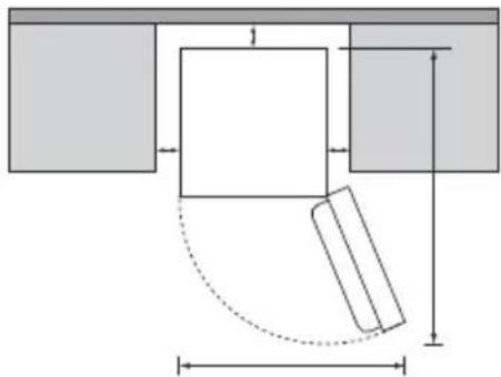 WINIA WRN-BH48NPTA - Espacio libre requerido - 1