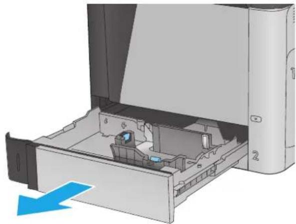 HP Color LaserJet Enterprise M680 - Carga de la bandeja 2 y las bandejas para 500 hojas - 2