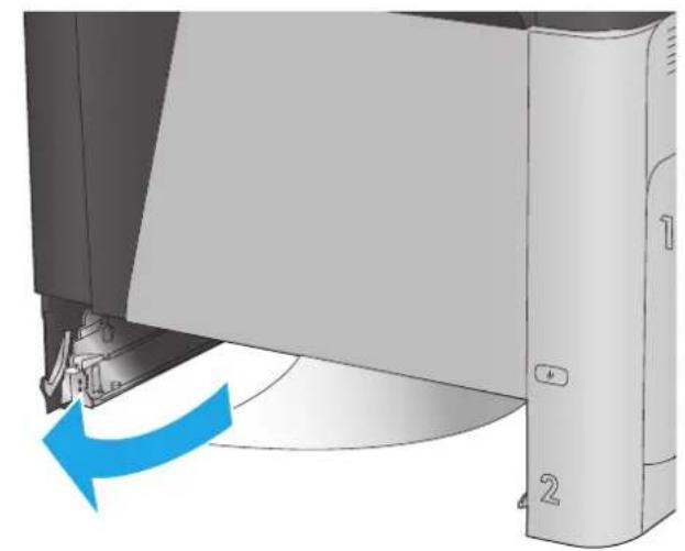 HP Color LaserJet Enterprise M680 - Eliminación de atascos de la bandeja 2 y las bandejas para 500 hojas - 3