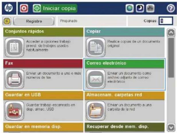 HP Color LaserJet Enterprise M680 - Agregar contactos a la libreta de direcciones desde el panel de control del producto - 2
