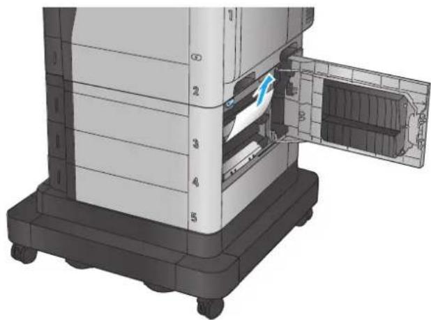 HP Color LaserJet Enterprise M680 - Eliminación de atascos de la bandeja 2 y las bandejas para 500 hojas - 4