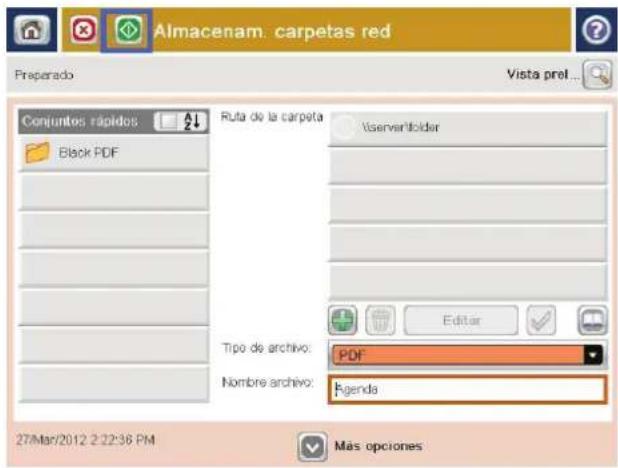 HP Color LaserJet Enterprise M680 - Envío de un documento escaneado a una carpeta de red - 9