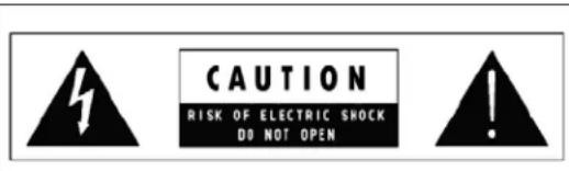 CAUTION RISK OF ELECTRIC SHOCK DO NOT OPEN