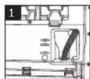 GRUNDIG GT75824FW - Connecting the water drainage hose - 1