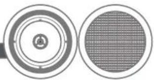Two circular diagrams showing concentric rings and a grid-patterned circle, no text or symbols present.
