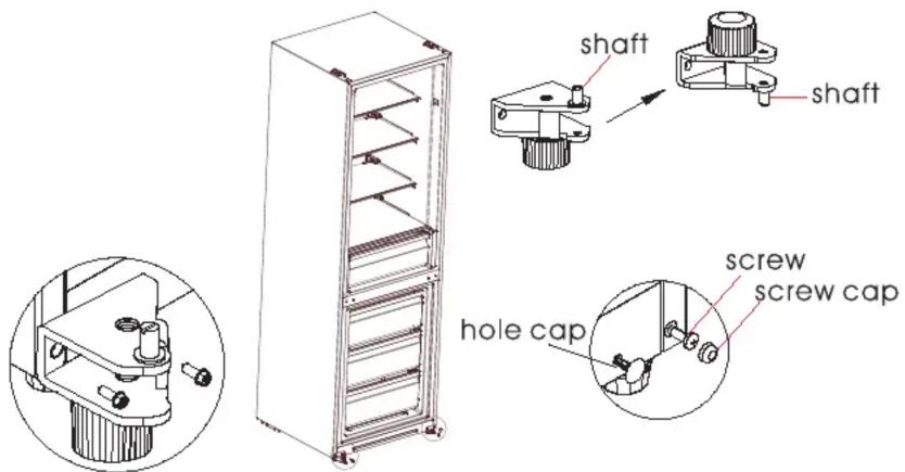 shaft shaft screw screw cap hole cap