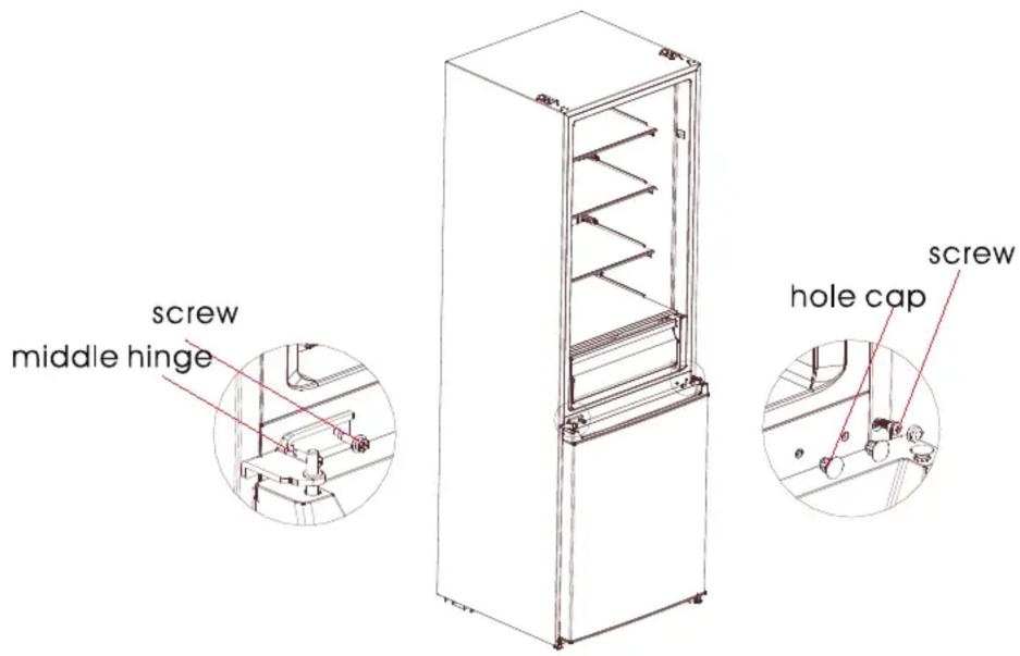 screw middle hinge hole cap screw