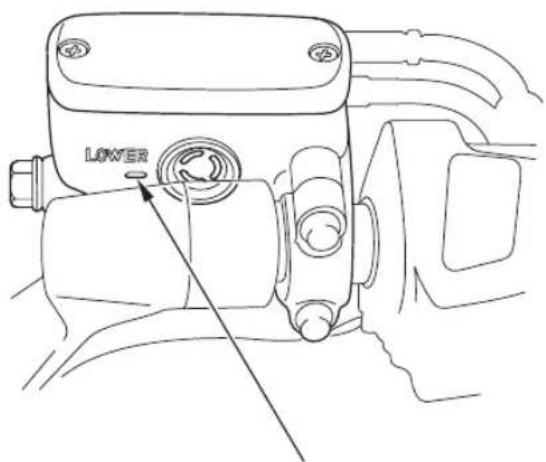 Honda Pan European ST1300 (2005) - Nivel del líquido del freno delantero: - 1