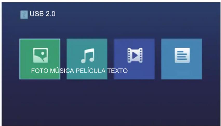 USB 2.0 FOTO MÚSICA PELÍCULA TEXTO