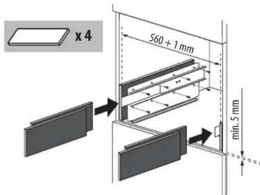 x 4 560 + 1 mm min. 5 mm