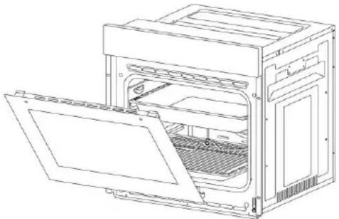 Mx Onda MX-HE2657 - Removing and installing the oven door - 2