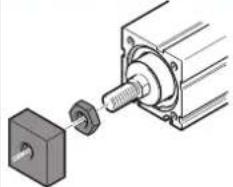 Festo EPCC-BS-45-50-3P-A - Fijar al vástago el elemento adosado - 7
