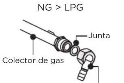 NG > LPG Junta Colector de gas