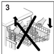 Otsein-Hoover OHND 615 AX - B.: NO LEBANTAR O BAJAR NUNCA EL CESTO DE UN SOLO LATERAL (fig. 3). - 3