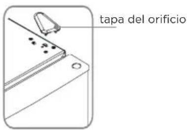 tapa del orificio