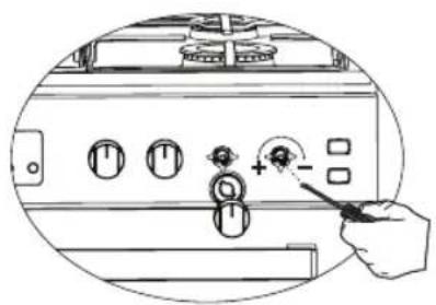 TAURUS CIG3FIXMG - Disminución del ajuste del caudal de gas para los grifos de la encimera - 1