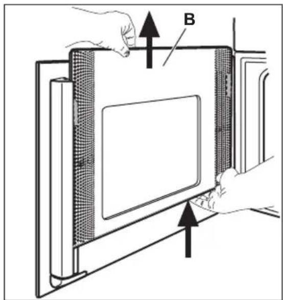 ELECTROLUX EOV5821AAX - Rimozione della porta del forno e dei pannelli in vetro - 2